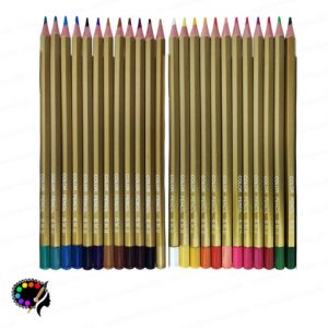 مداد رنگی 24 رنگ ام کیو جعبه مقوایی