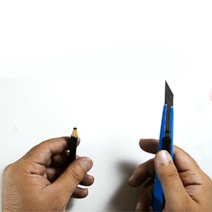 نحوه تراشیدن مداد کنته