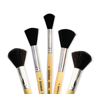 کاربرد انواع قلمو در سیاه قلم