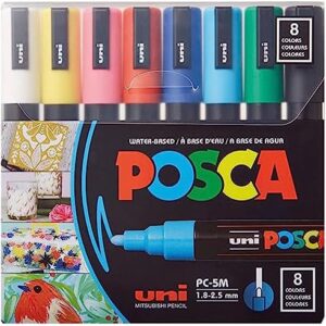 ست ماژیک پوسکا ۸ رنگ نوک درشت